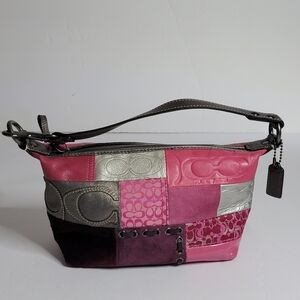 Coach Pink Patchwork Mini Purse